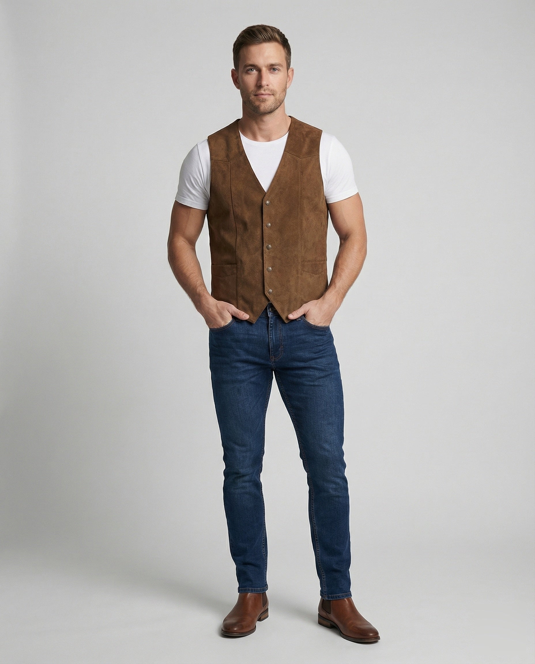 Herren Veloursweste Rustikal - Norvielle