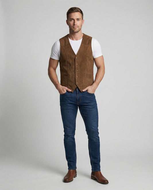 Herren Veloursweste Rustikal - Norvielle
