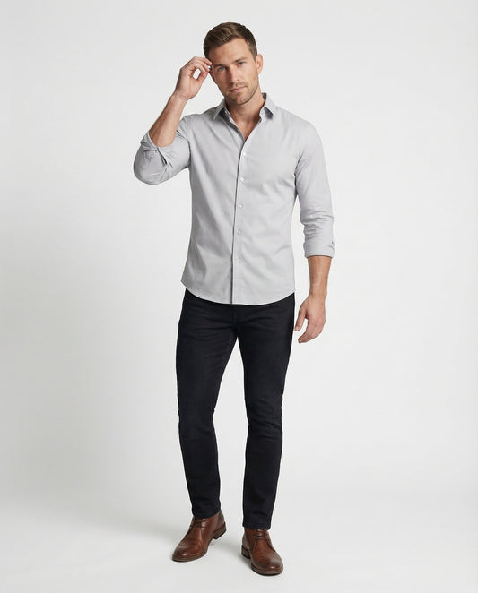 Herren Business-Hemd Baumwollmix Tailliert - Norvielle