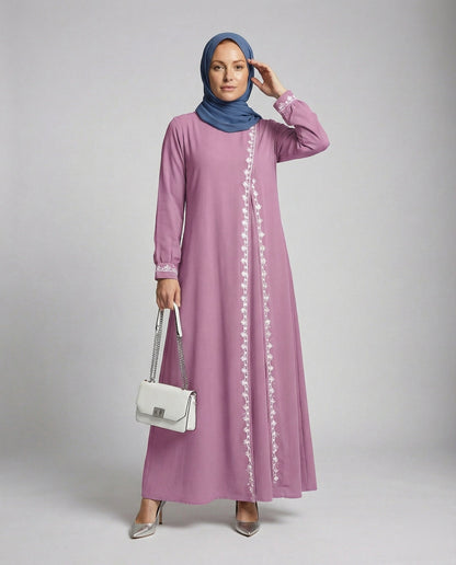 Damen Kaftan Abaya Bestickung Zierborte - Norvielle