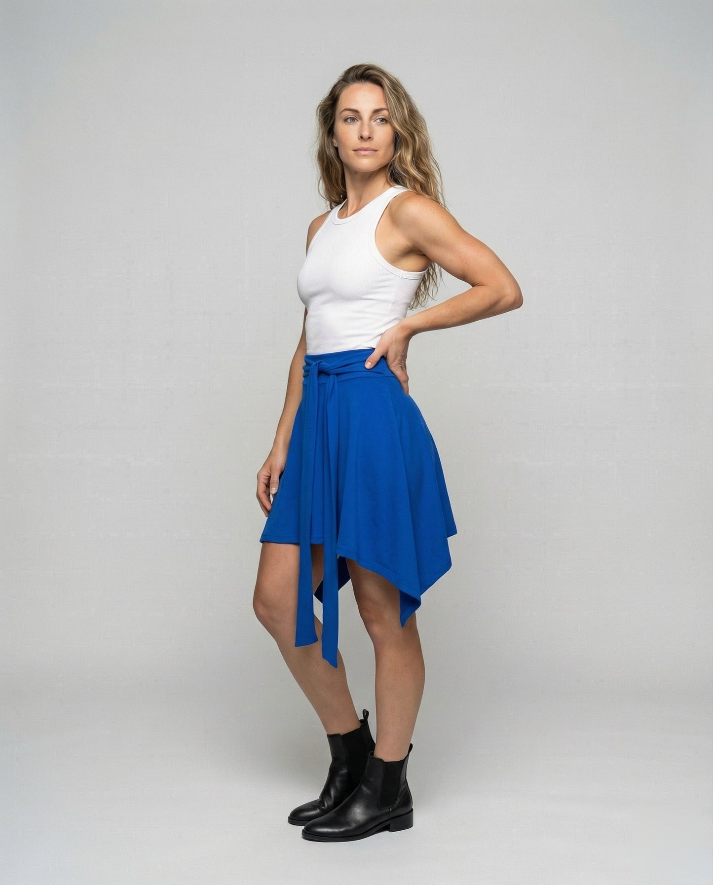 Damen Rock Drapierter Saum Bindeband - Norvielle