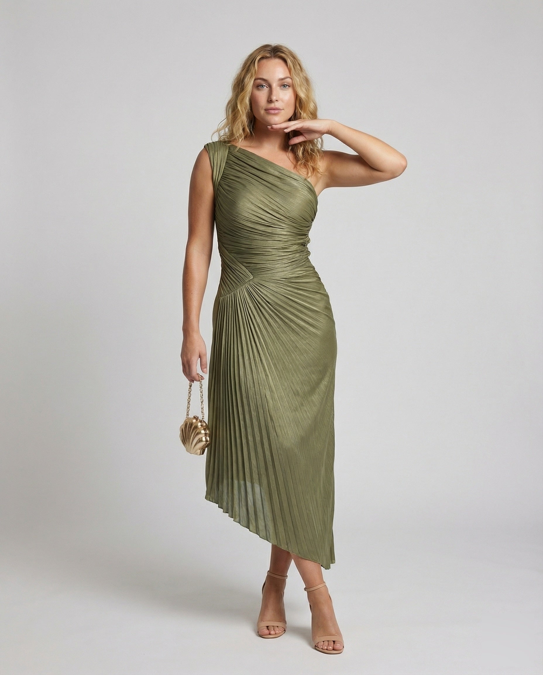 Damen Abendkleid Plissee-Rock Elegant Schwarz - Norvielle