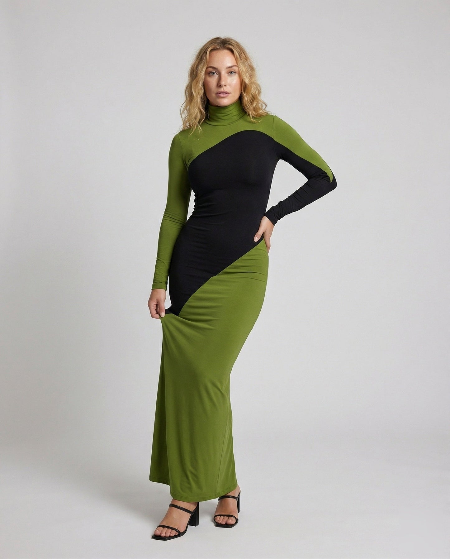 Damen Maxikleid Meerjungfrauen-Optik Lang - Norvielle