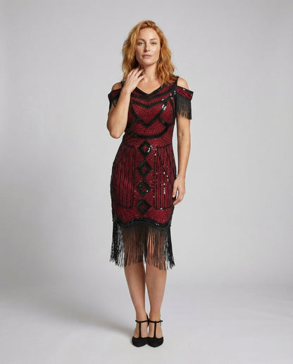 Damen Flapperkleid 20er Jahre Stil - Norvielle
