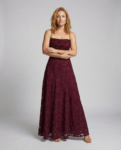 Damen Abendkleid Fließend Schnürrücken - Norvielle
