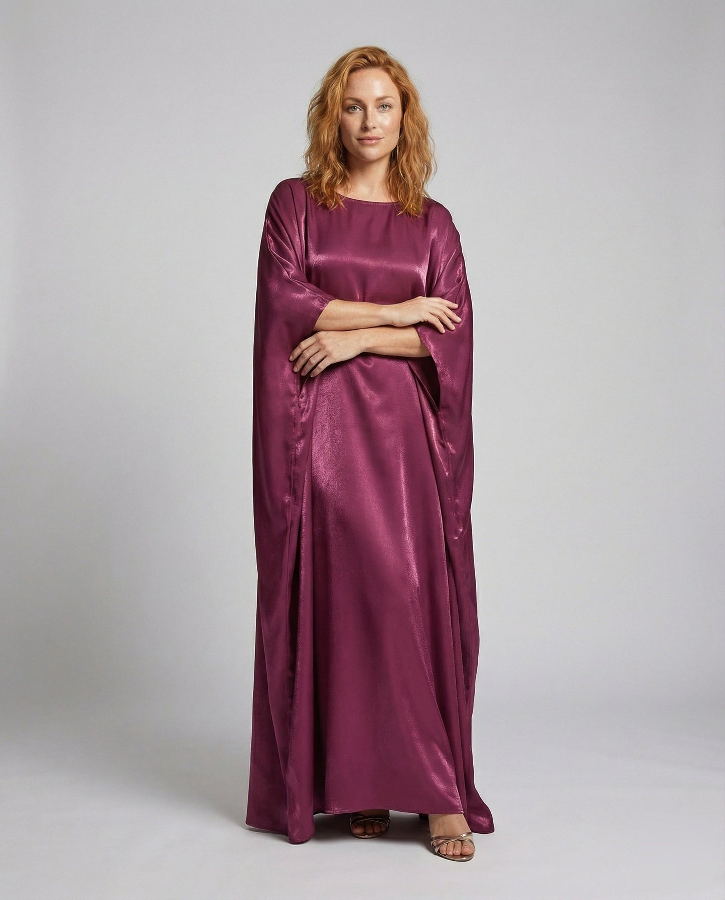 Damen Capekleid Fließend U-Boot-Ausschnitt - Norvielle
