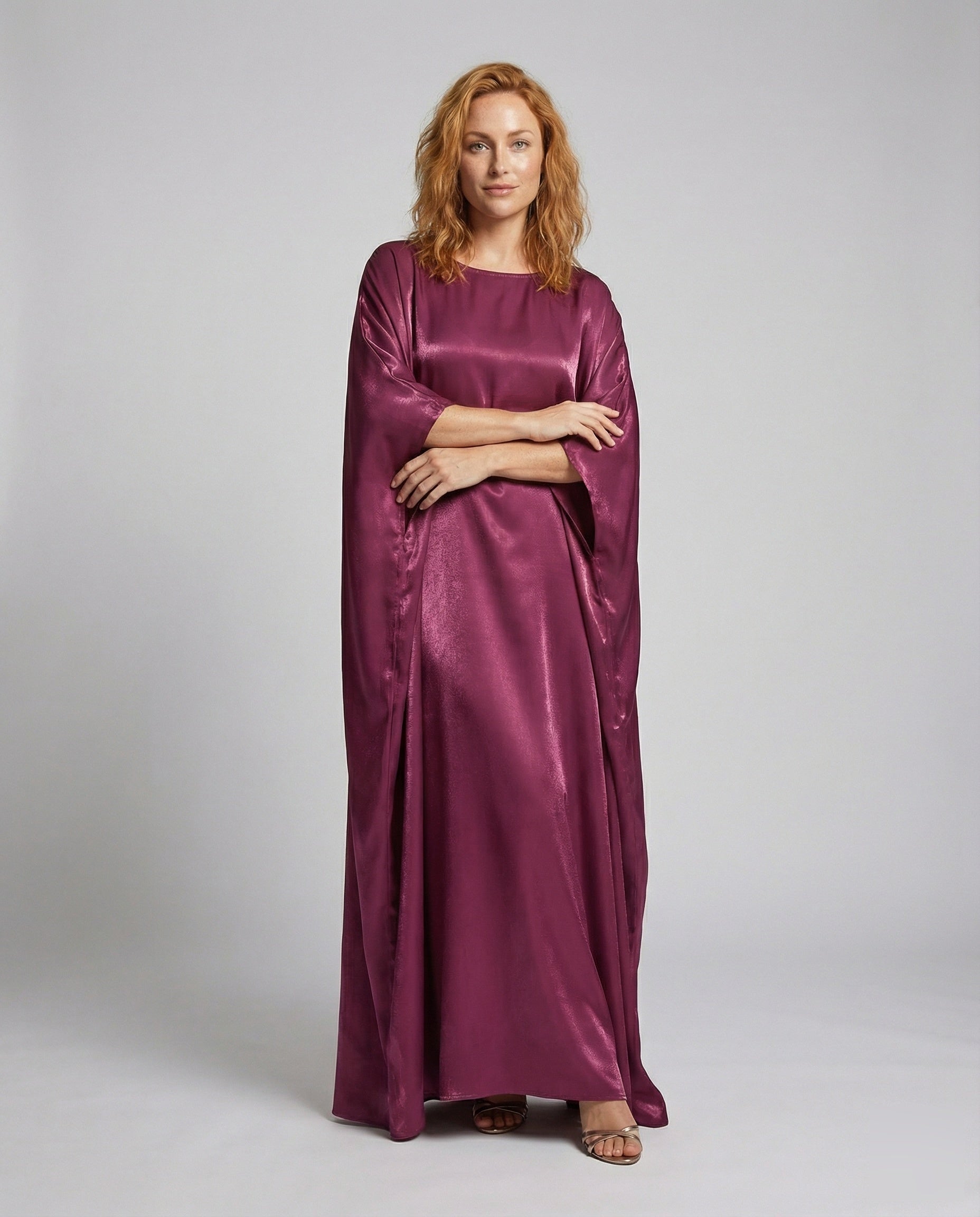 Damen Capekleid Fließend U-Boot-Ausschnitt - Norvielle