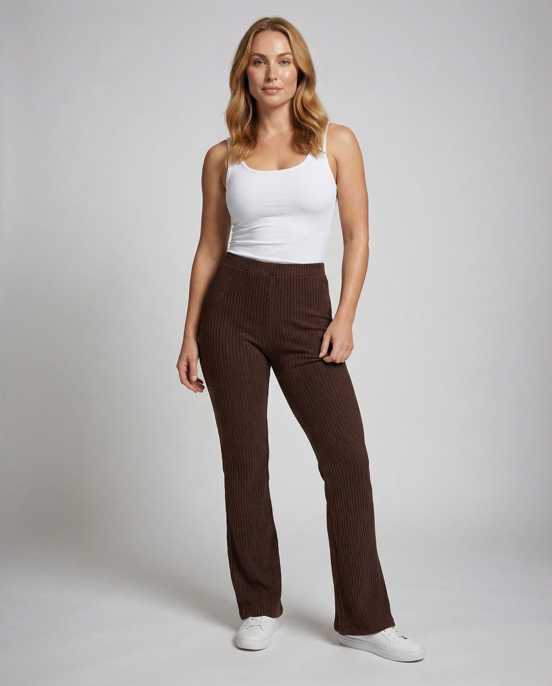 Damen Hochgeschnittene Loungehose Ausstellbein - Norvielle
