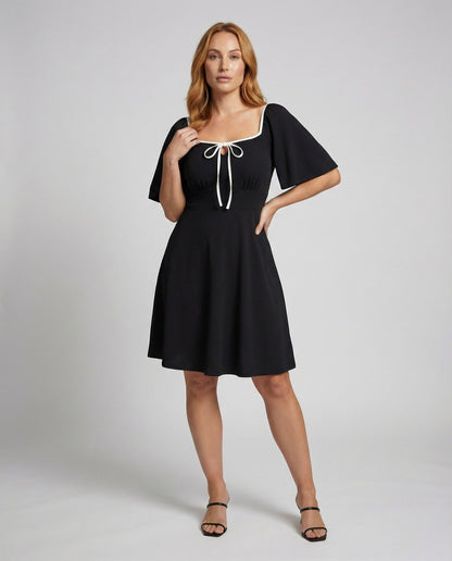 Damen Empire-Kleid Knielang A-Linie - Norvielle