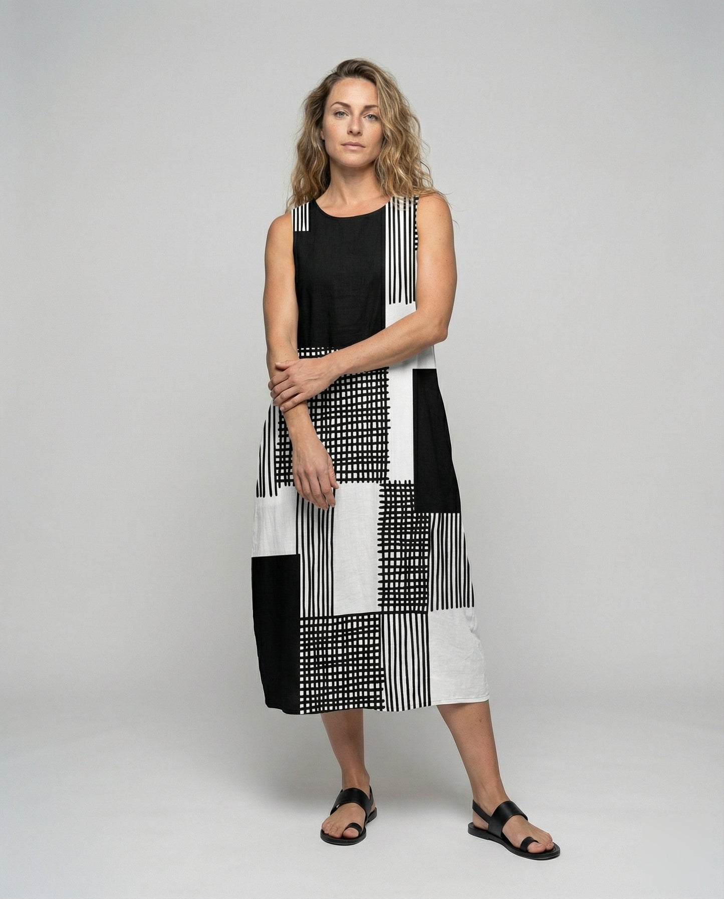 Damen Ärmelloses A-Linien Midikleid - Norvielle
