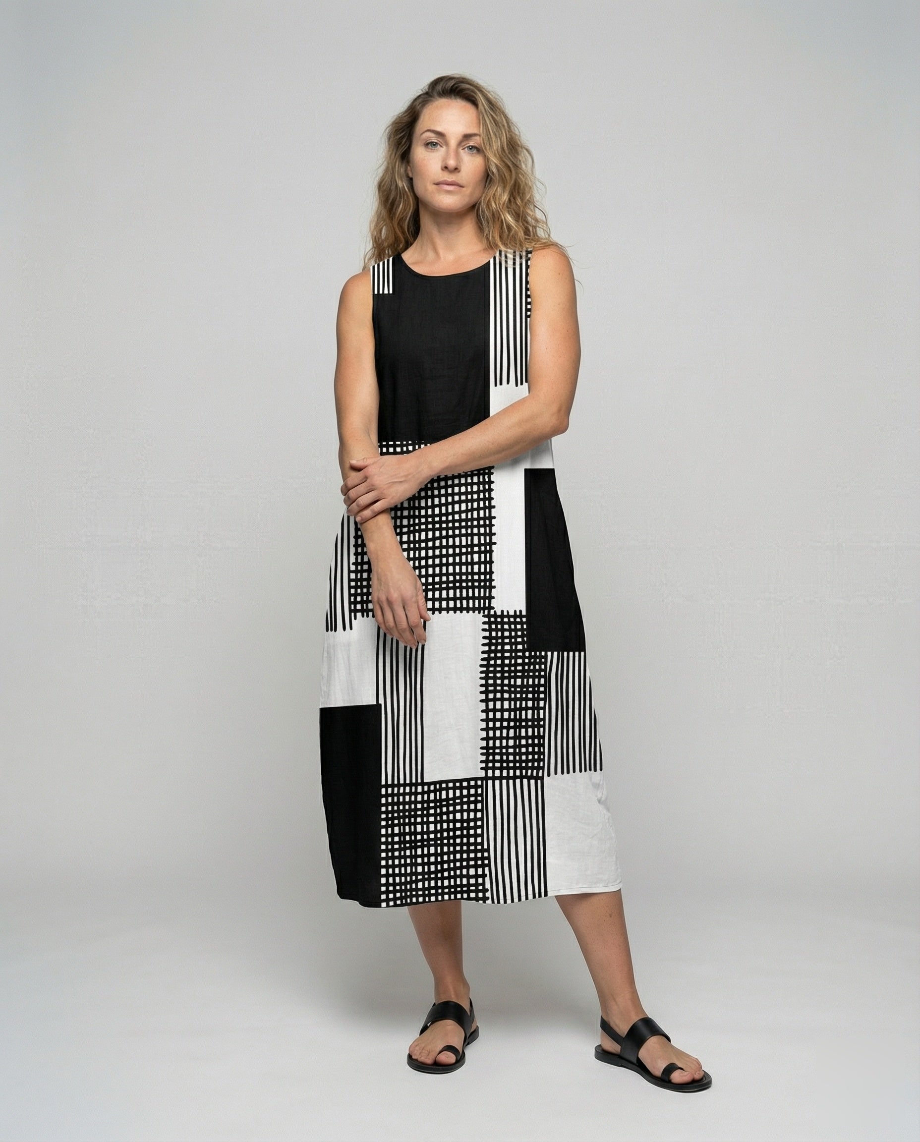 Damen Ärmelloses A-Linien Midikleid - Norvielle