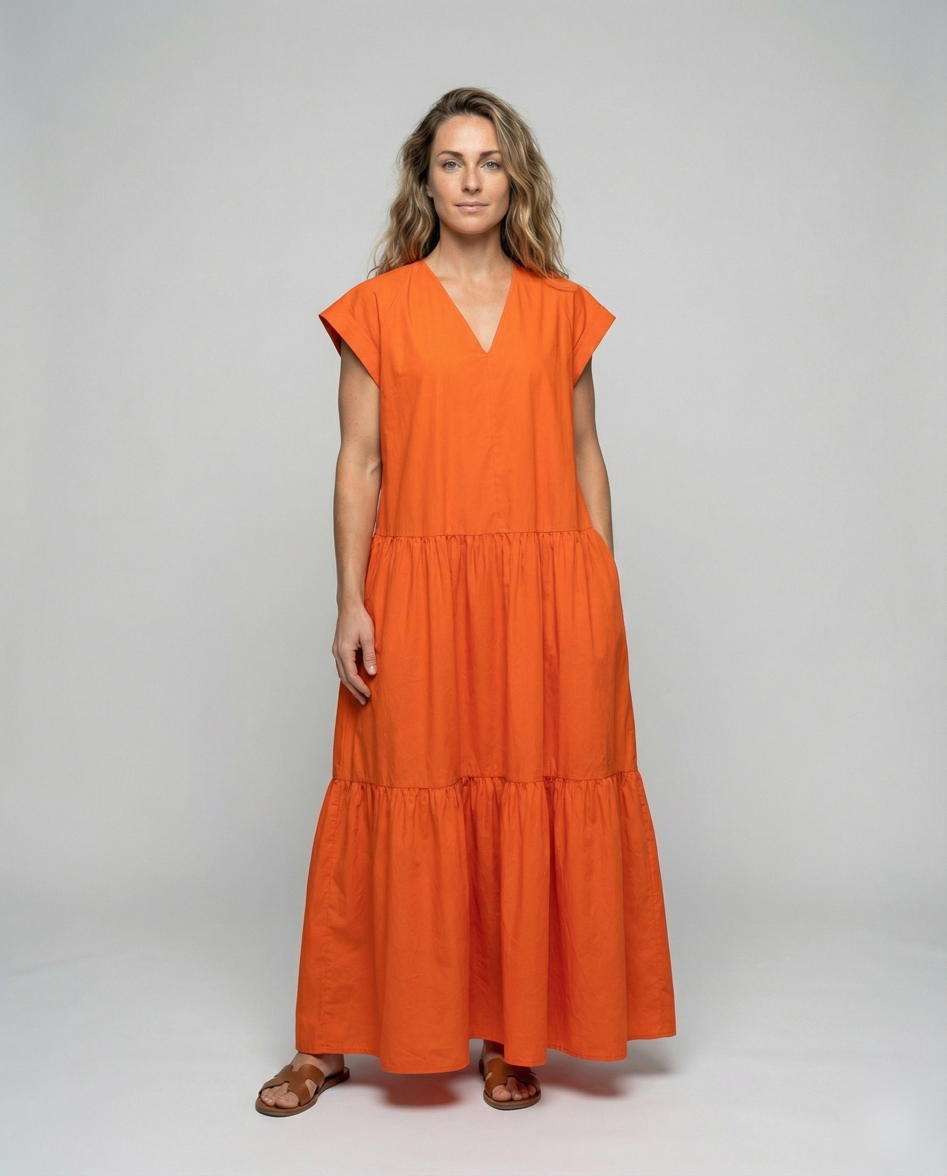 Damen Kaftan Maxikleid Lässig Schwarz - Norvielle