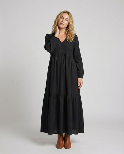 Damen Maxikleid Luftig Stufenrock - Norvielle