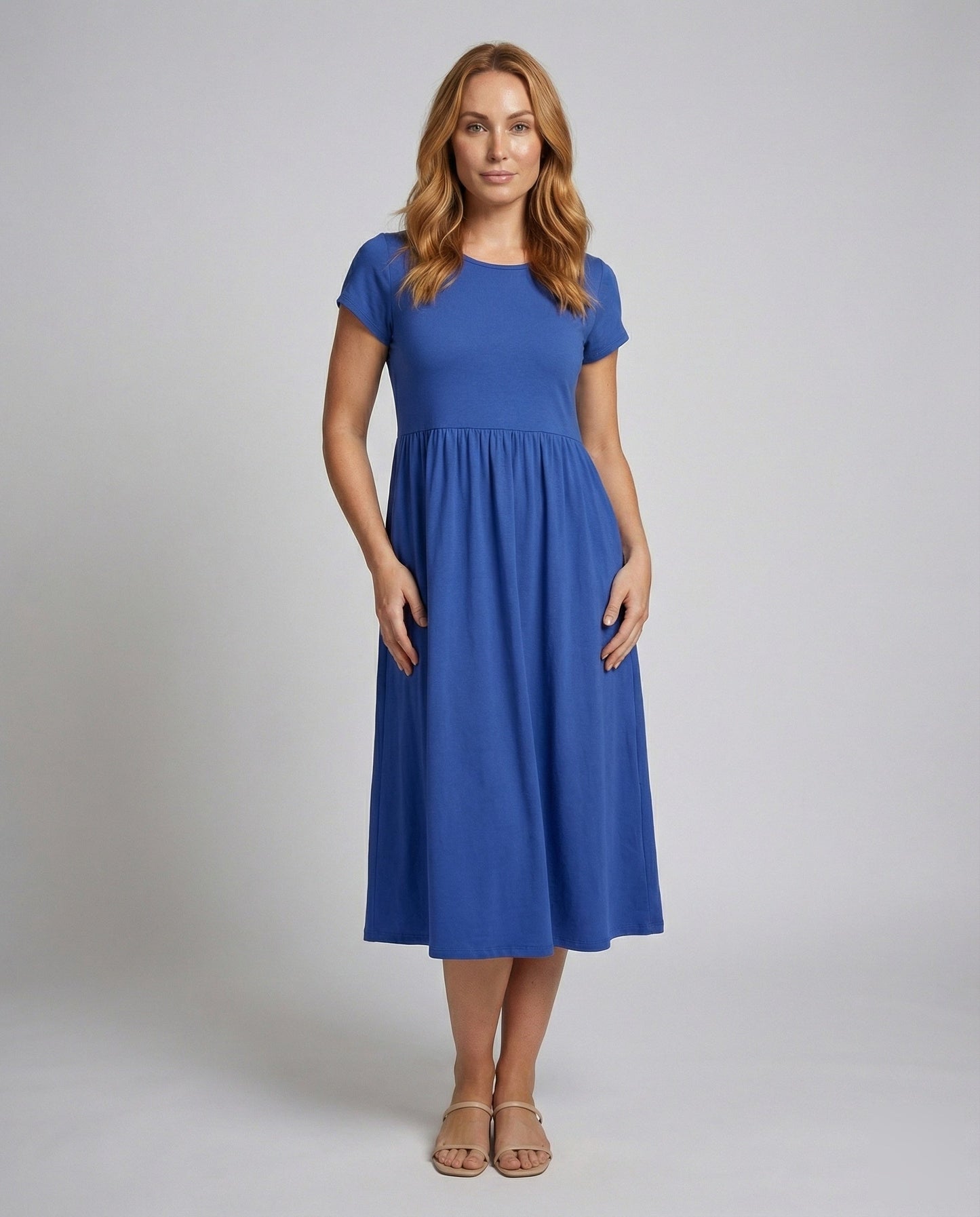 Damen Midilanges Sommerkleid Hohes Taillenkleid - Norvielle