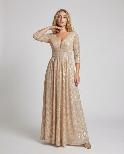 Damen Abendkleid Pailletten Korsage - Norvielle