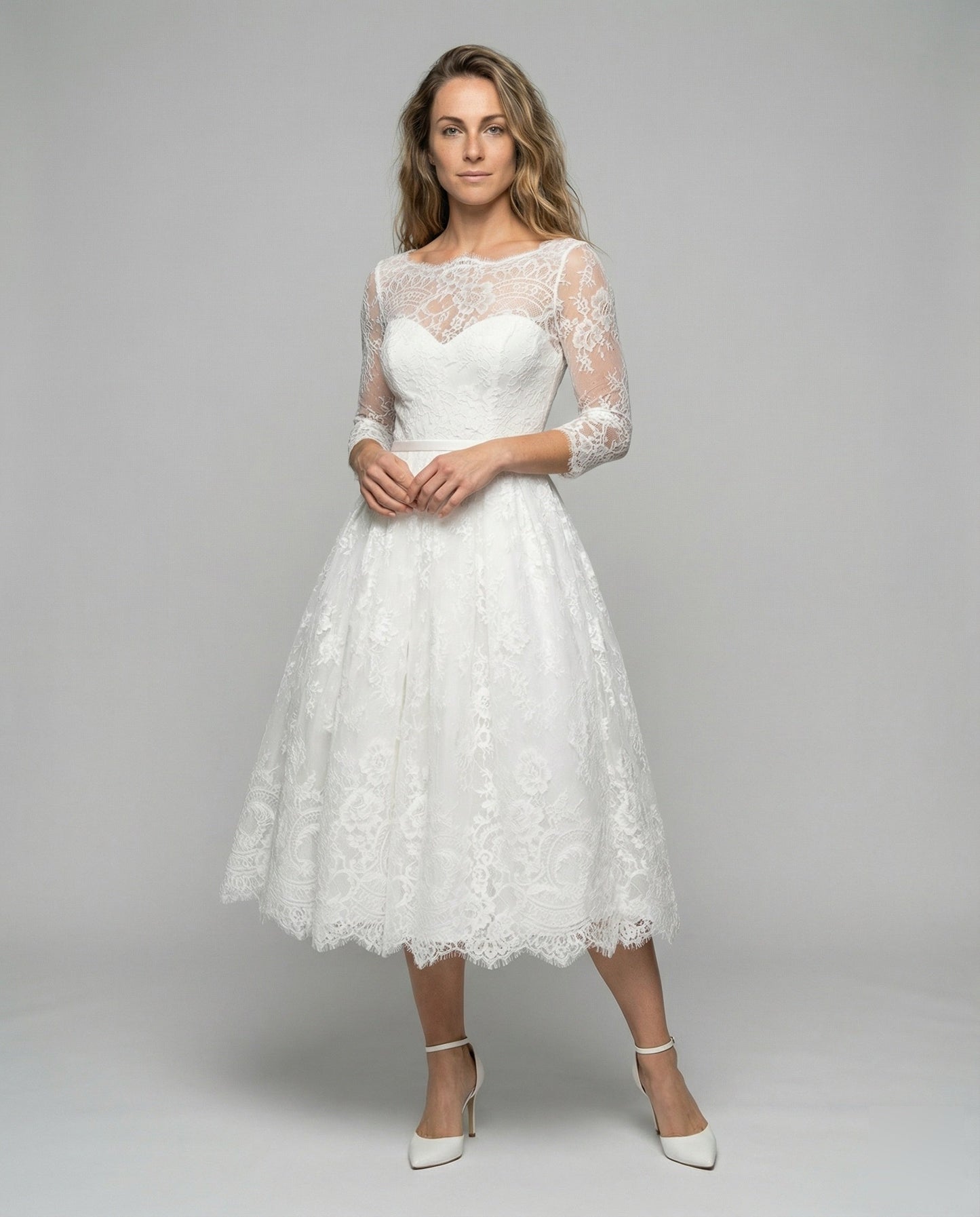 Damen A-Linie Brautkleid mit Spitze - Norvielle