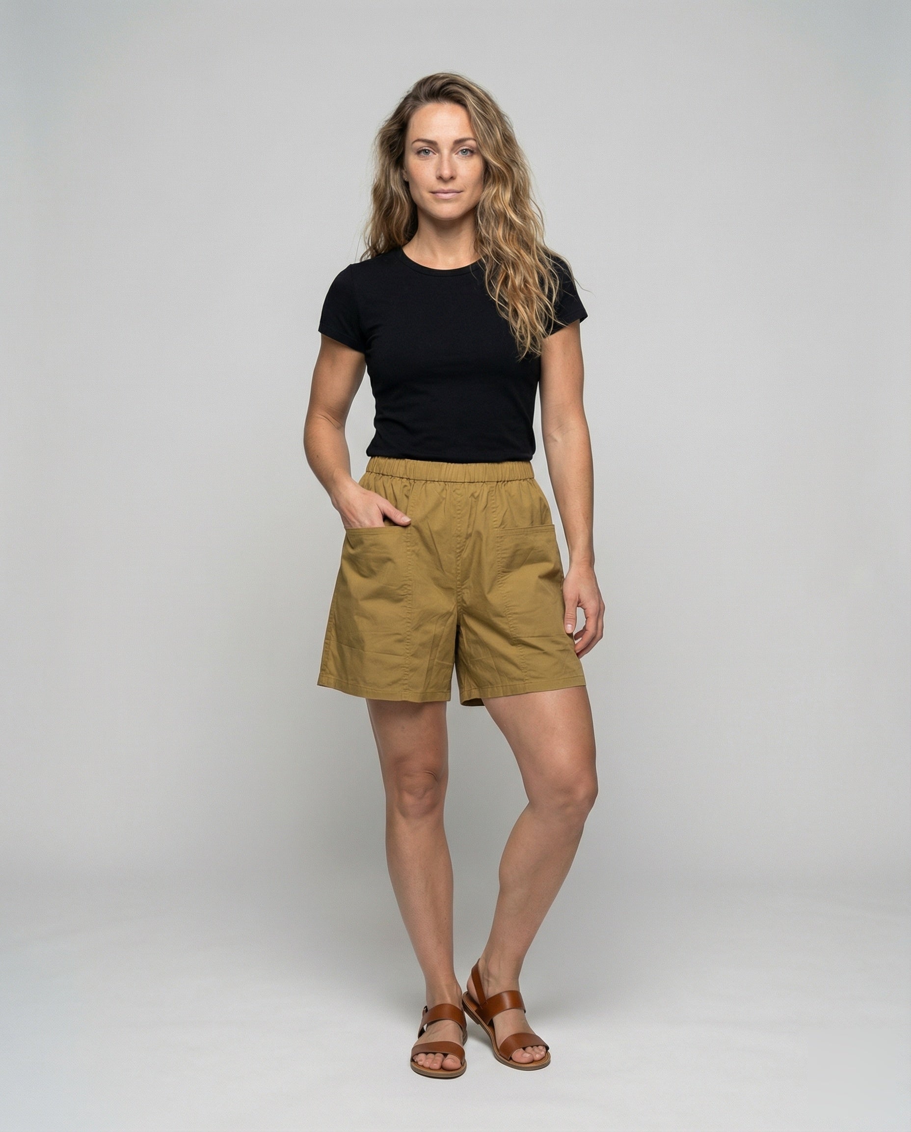 Damen Weite Baumwoll-Shorts - Norvielle