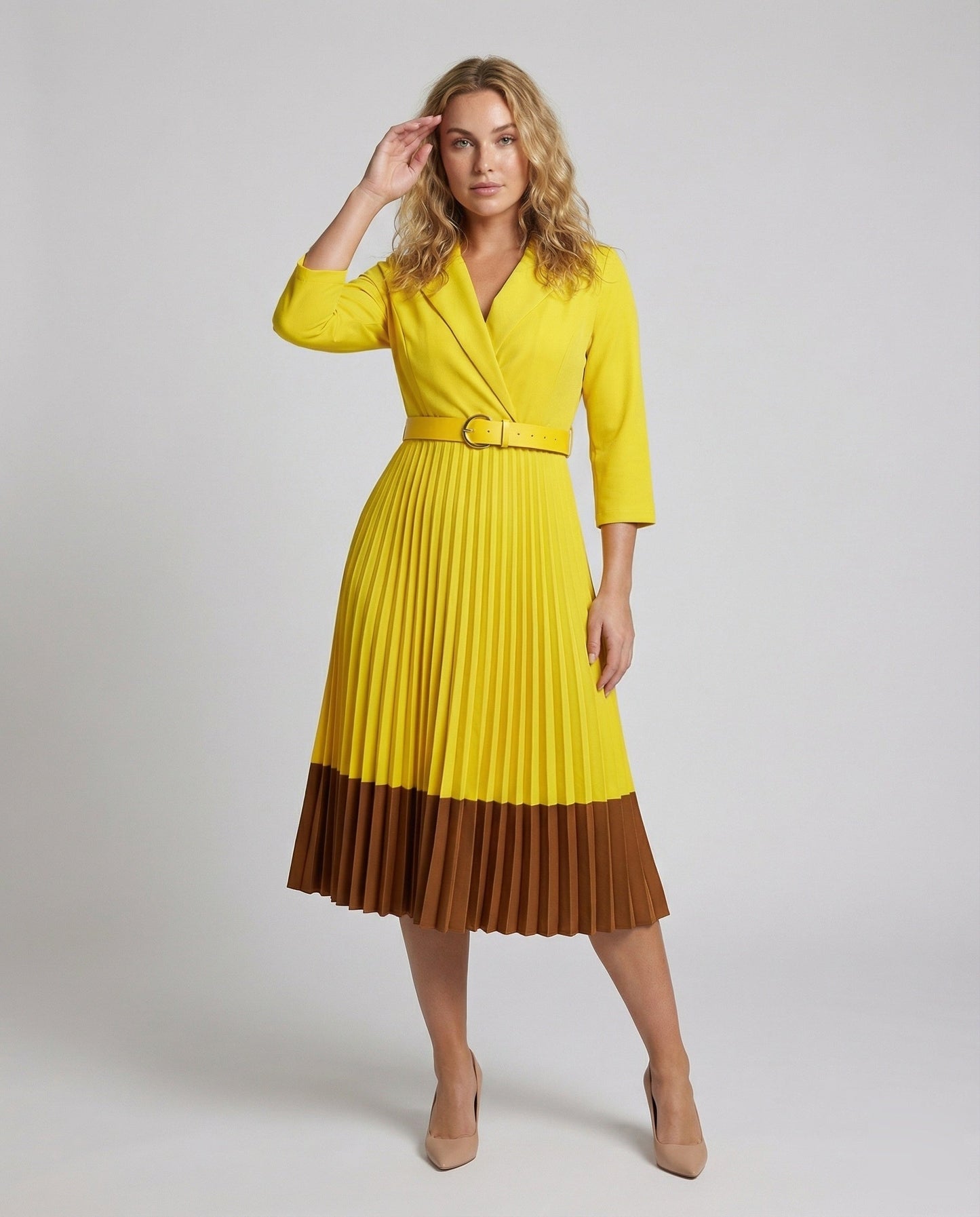 Damen Blazer-Kleid Plissee Optik - Norvielle