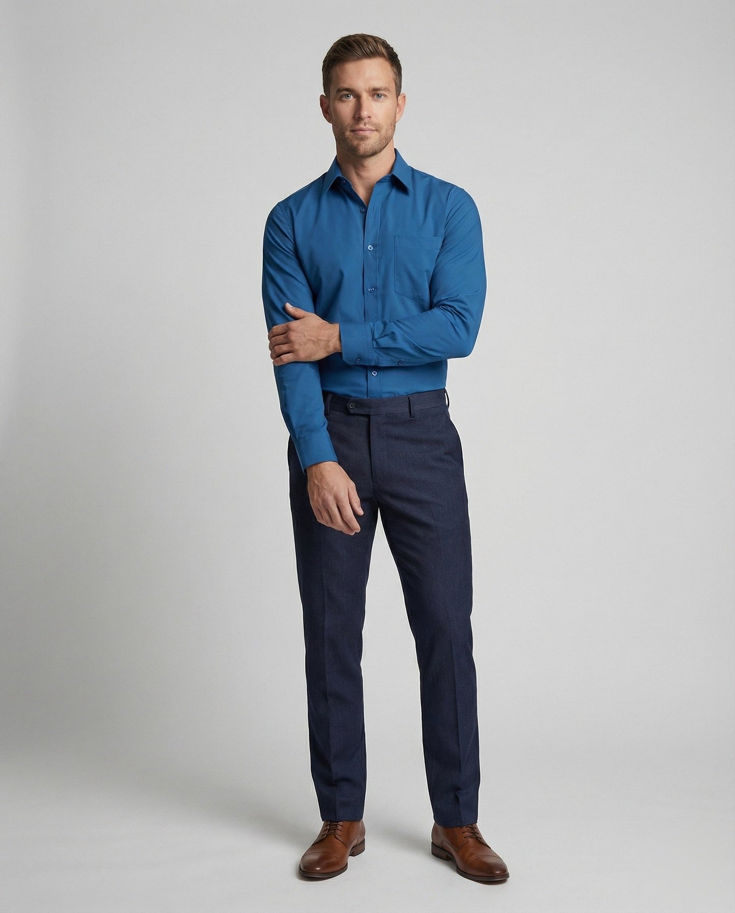 Herren Stretch-Hemd Slim-Fit Bügelleicht - Norvielle