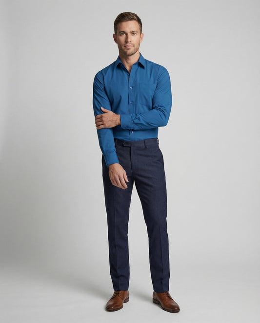 Herren Stretch-Hemd Slim-Fit Bügelleicht - Norvielle