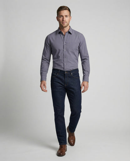 Herren Business-Hemd Tailliert Stretch - Norvielle