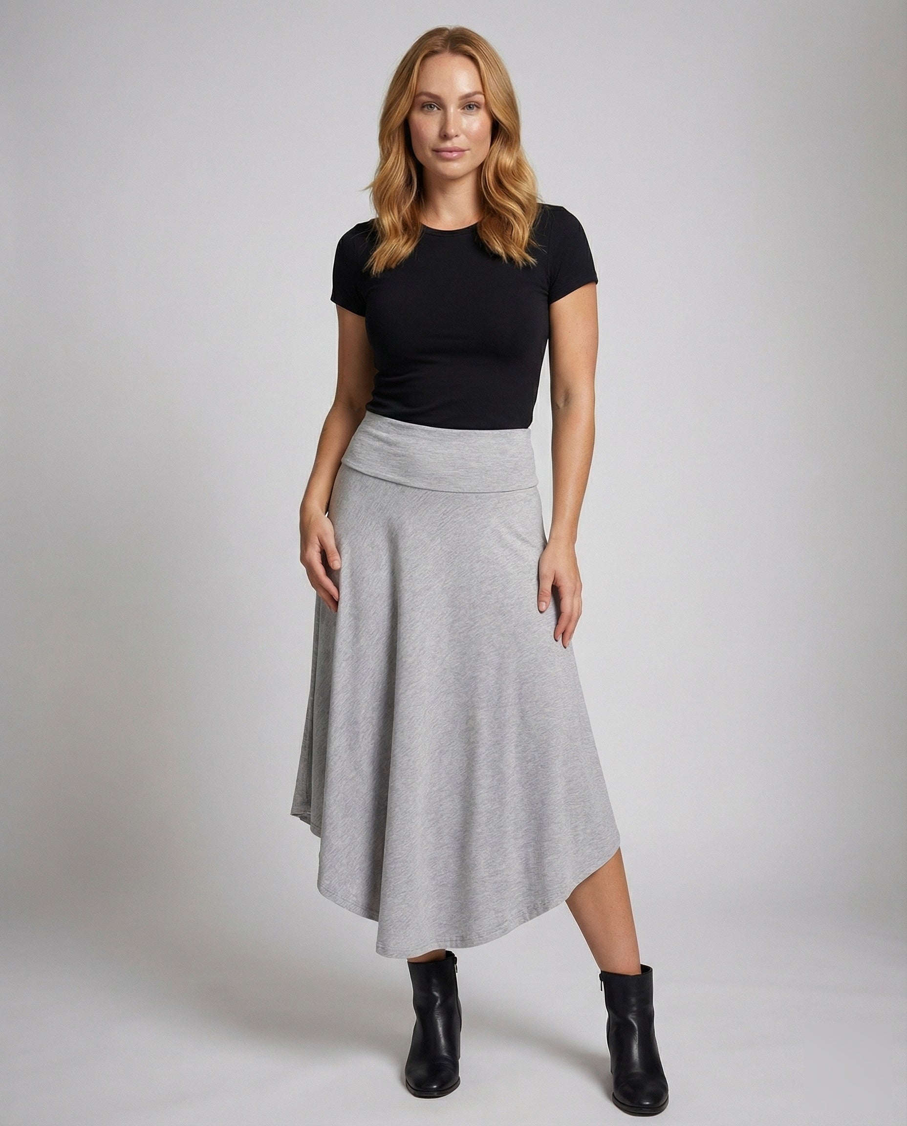 Damen Asymmetrischer Maxirock Tellerrock - Norvielle