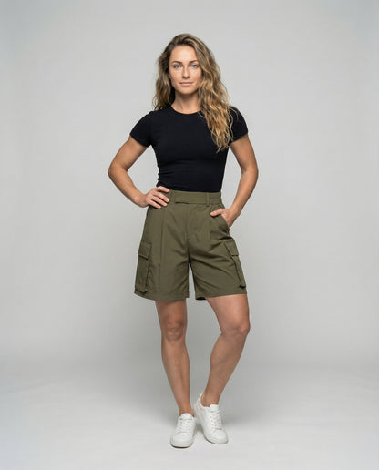 Damen Cargo Shorts mit Kellerfalten - Norvielle