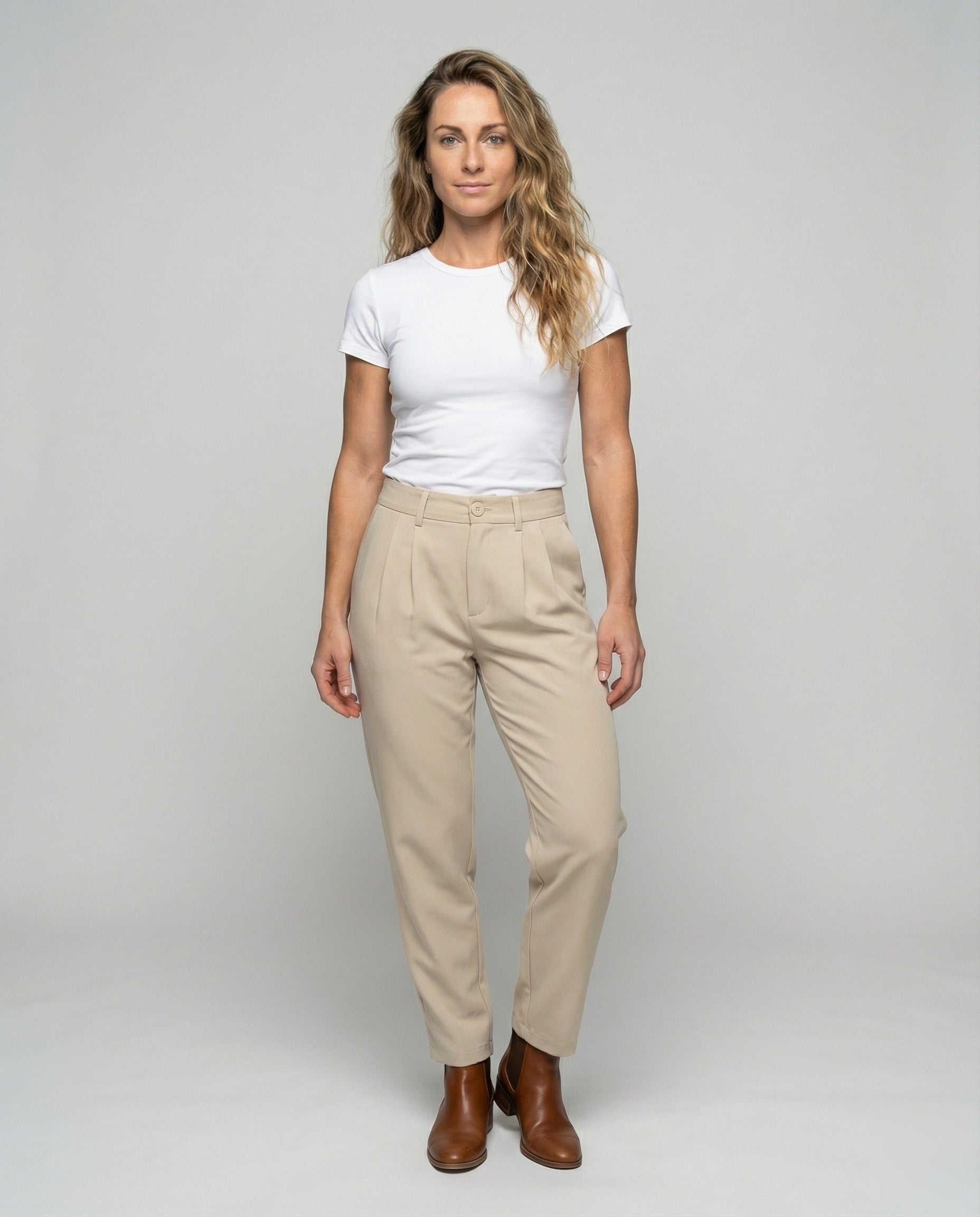 Damen Bundfaltenhose Gerades Bein - Norvielle