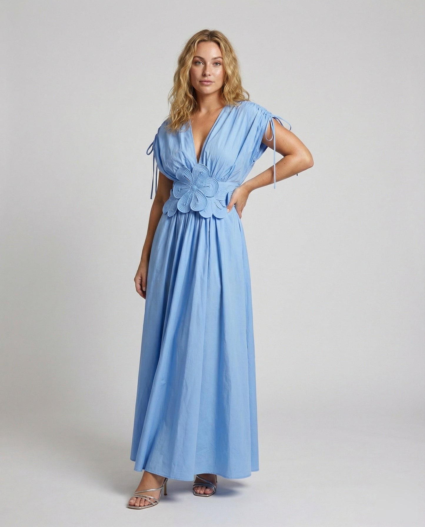 Damen Maxikleid Kaftan Puffärmel Elegantes Design - Norvielle