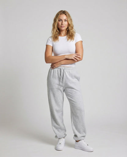 Damen Sweathose Extraweit Tiefes Bein Schwarz - Norvielle