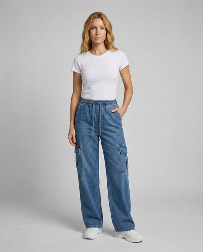 Damen Extraweite Denimhose - Norvielle