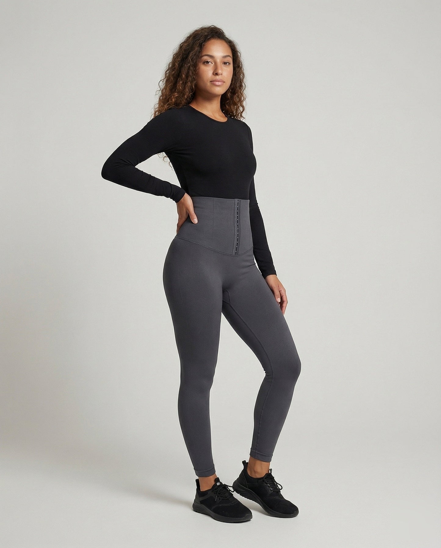 Damen Shaping Leggings mit Häkchen - Norvielle