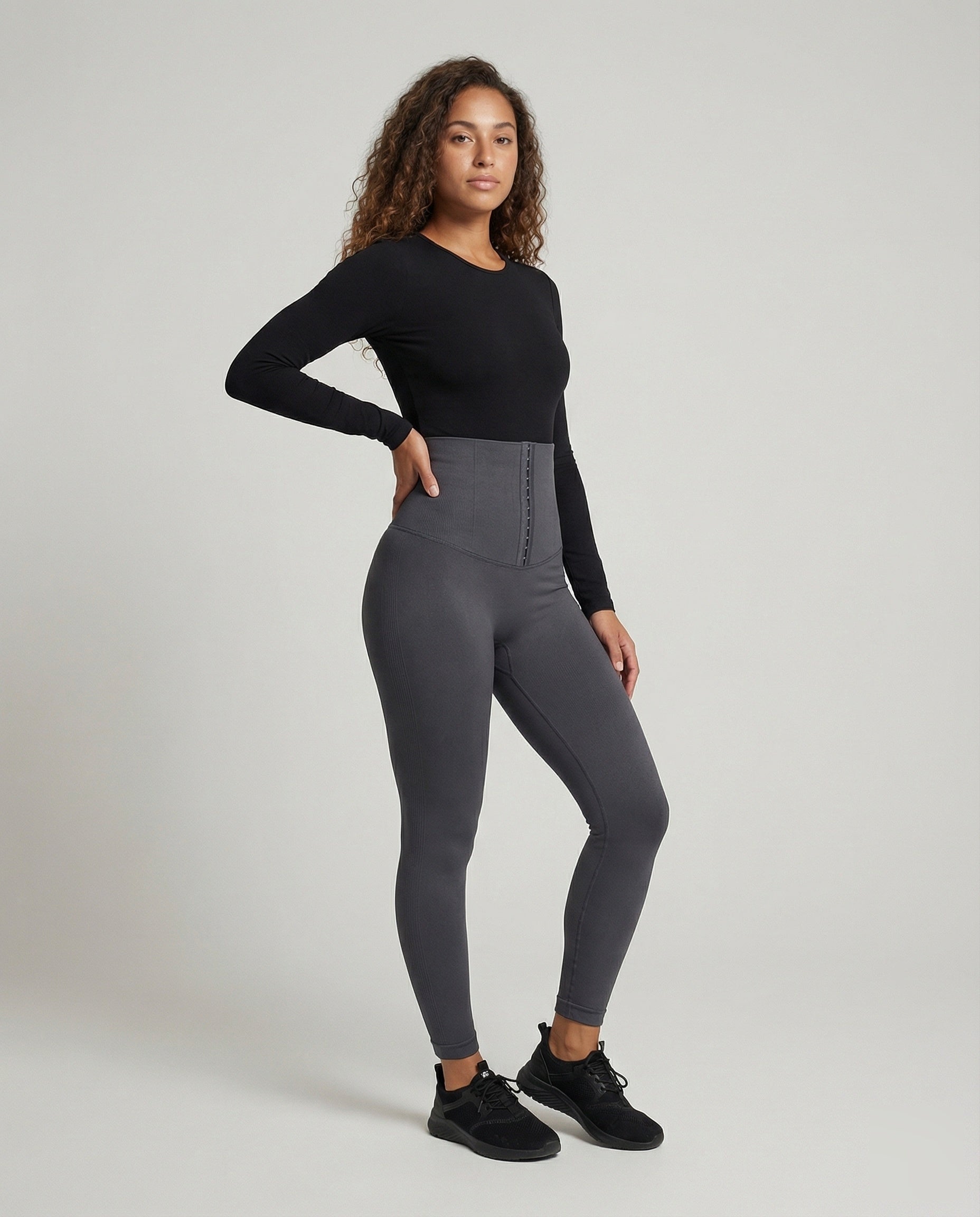 Damen Shaping Leggings mit Häkchen - Norvielle