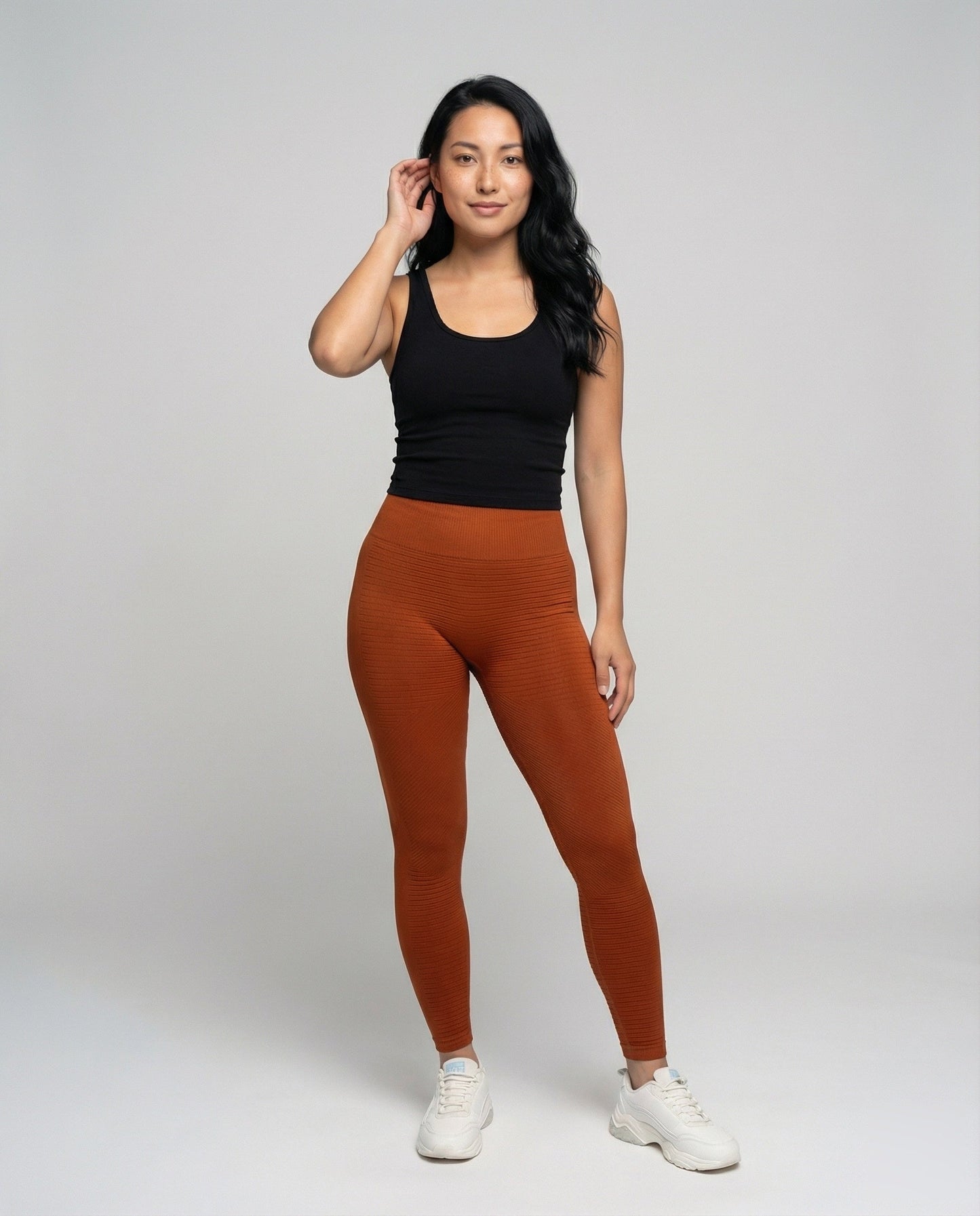 Damen Funktionsleggings Rippstruktur - Norvielle