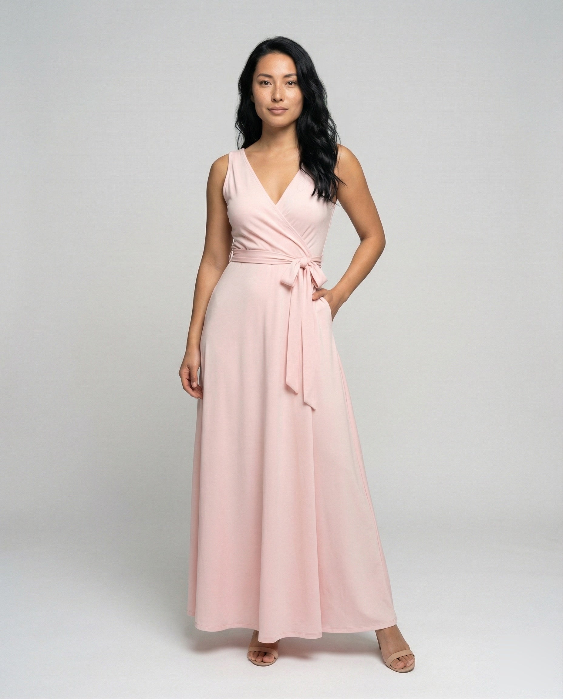 Damen Maxikleid Wickelfront Gala - Norvielle