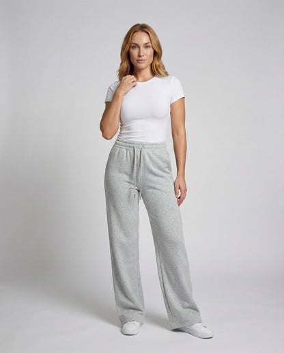 Damen Loungehose Hochgeschnitten Baumwollmix Schwarz - Norvielle