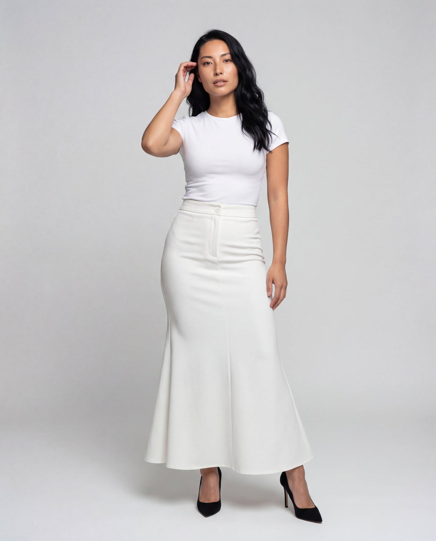 Damen Midirock Trompetensaum Meerjungfrauen-Design - Norvielle