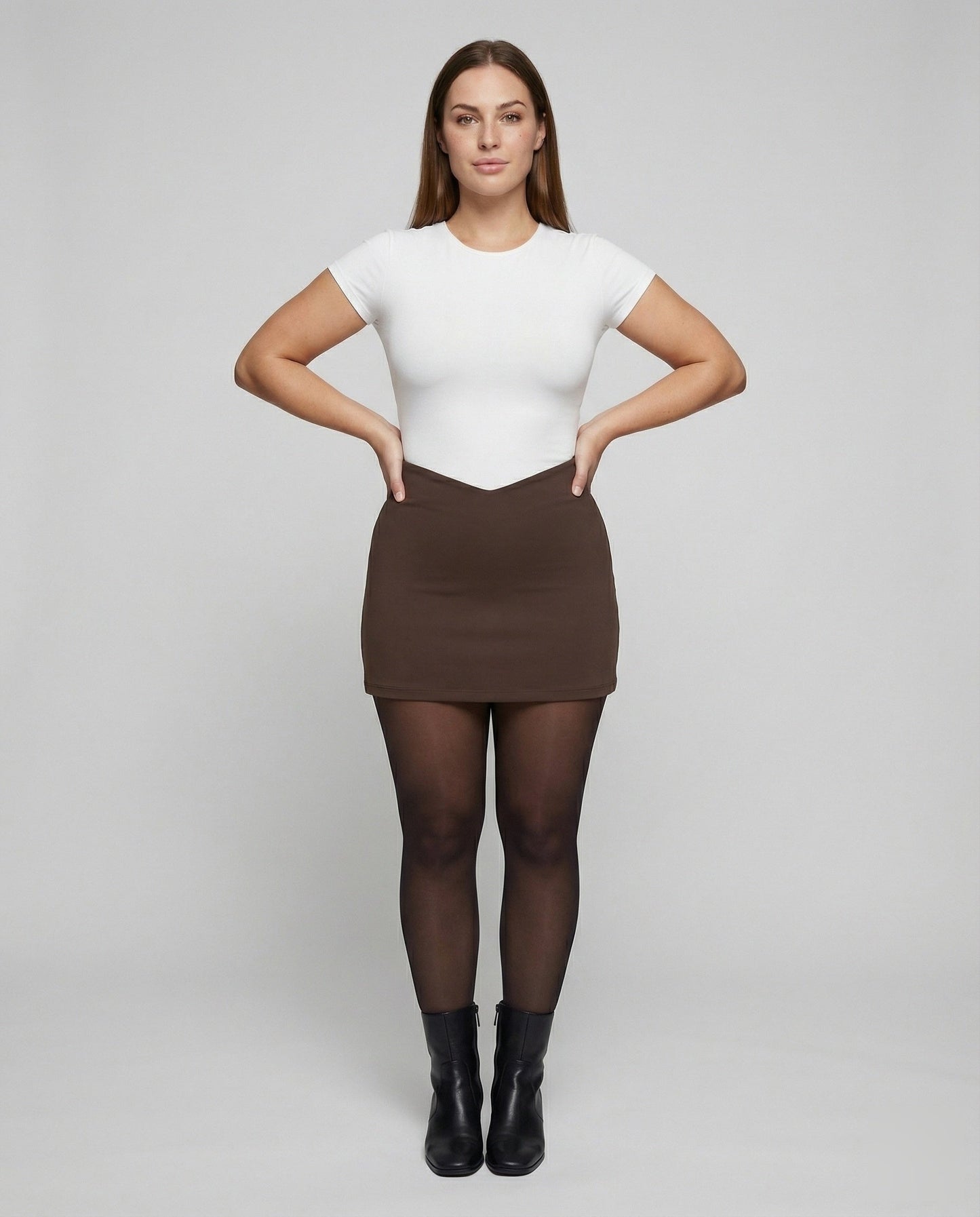 Damen Skaterrock Kurz V-Bund - Norvielle