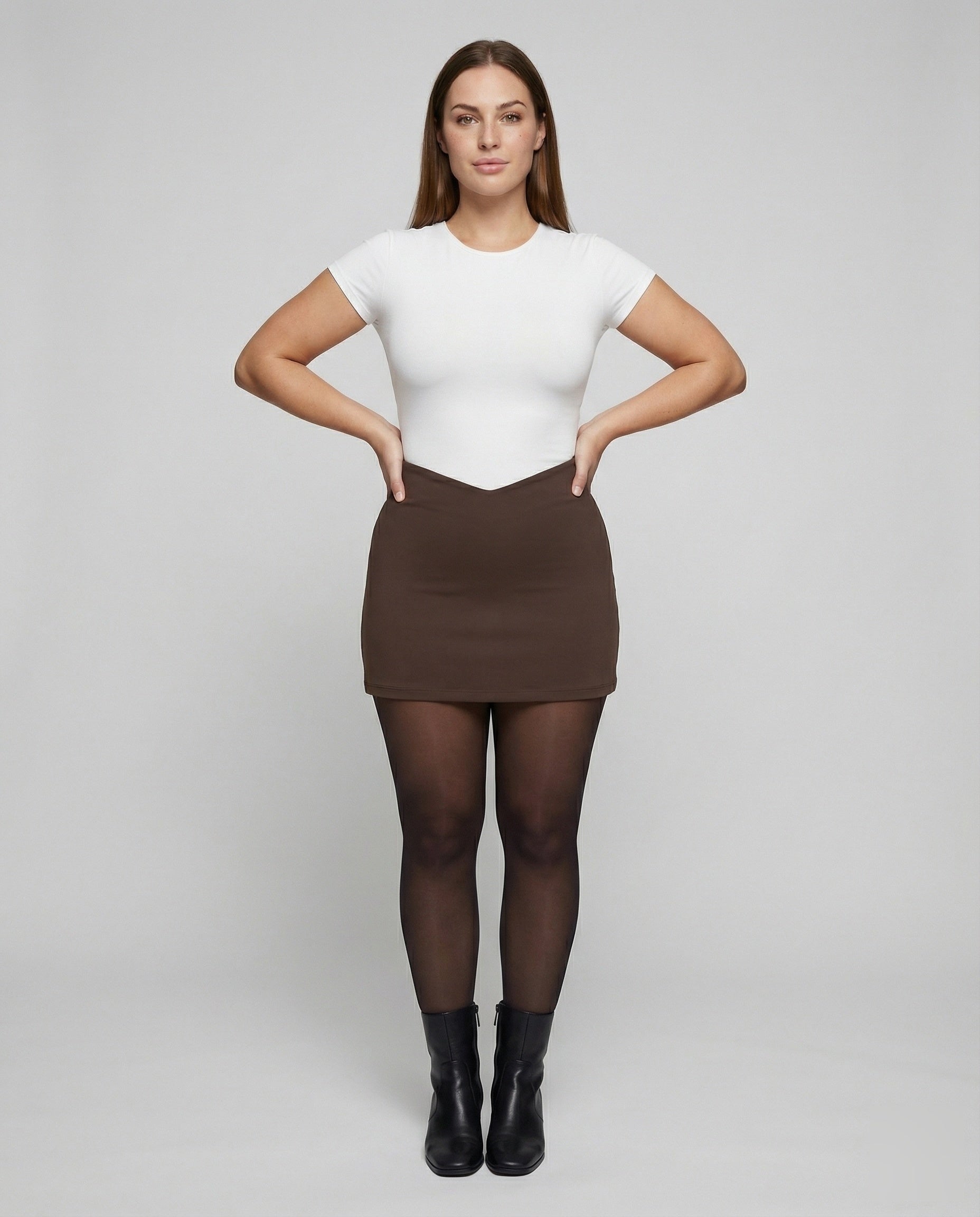 Damen Skaterrock Kurz V-Bund - Norvielle