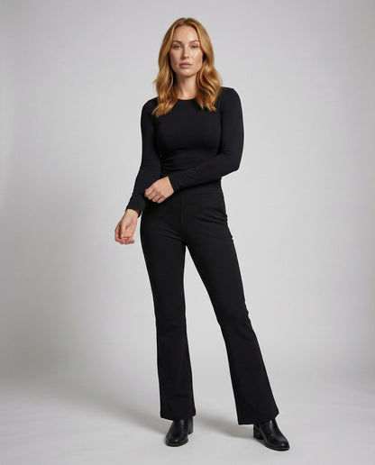 Damen High-Waist Schlaghose Figurformend - Norvielle