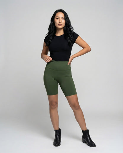 Damen Radlerhose Formender Bauch Schwarz - Norvielle