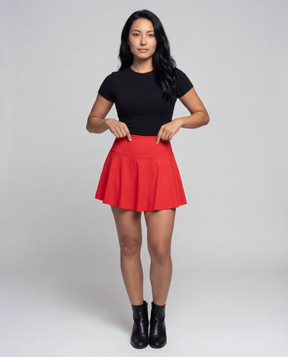 Damen Bade-Skort Hochgeschnitten Mit Seitentasche - Norvielle