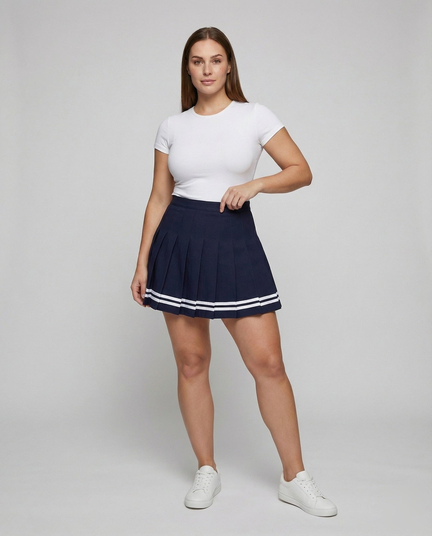 Damen Kurzer Faltenrock Collegestyle - Norvielle