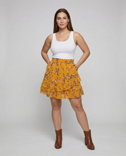Damen Minirock Wickeloptik Kurz - Norvielle