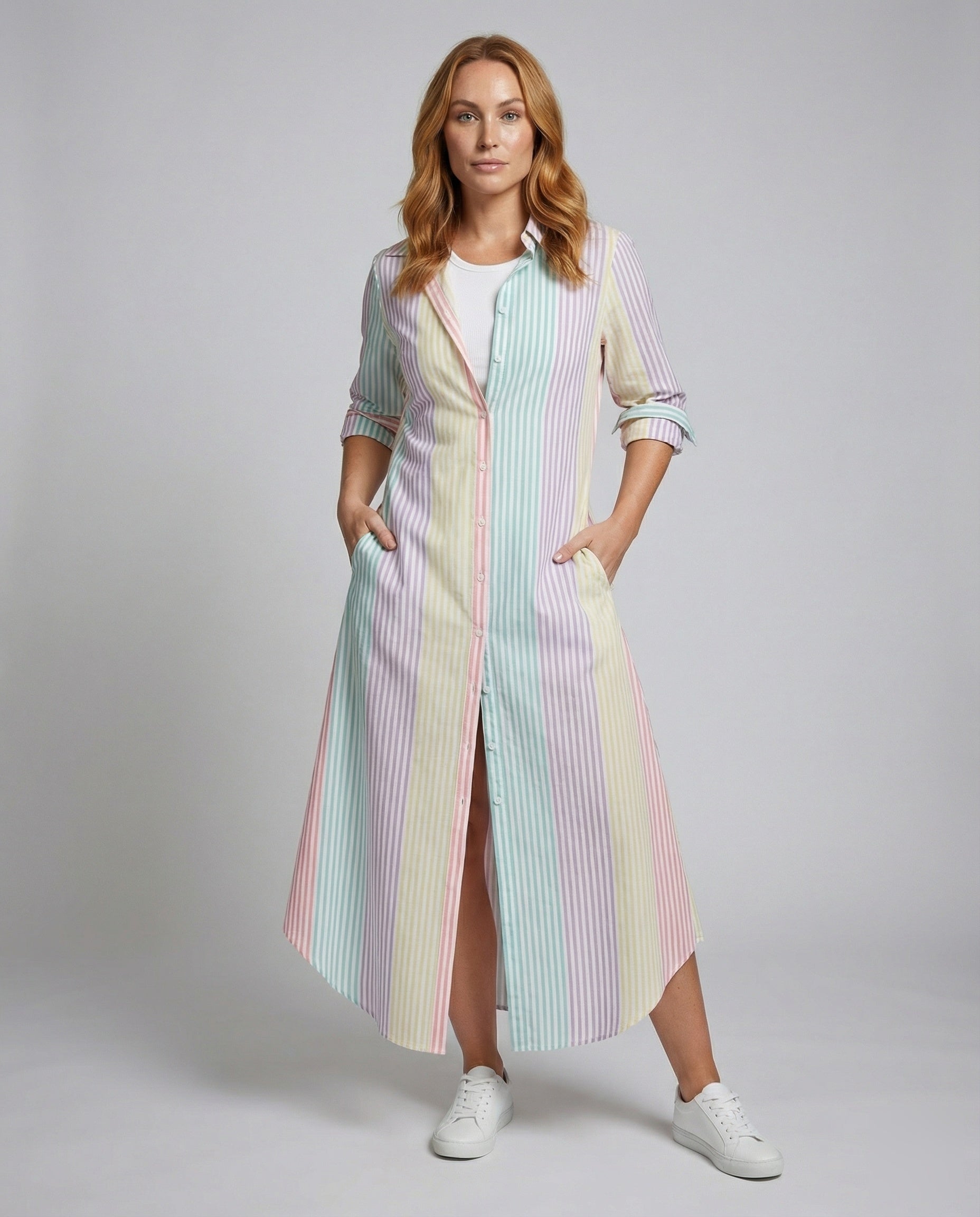 Damen Hemdkleid Handschrift-Print Leicht - Norvielle