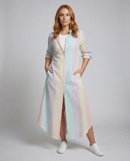 Damen Hemdkleid Handschrift-Print Leicht - Norvielle