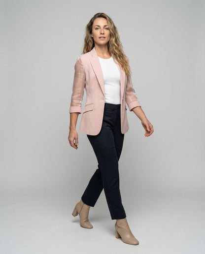 Damen Blazer Transparent Organza Ärmel - Norvielle