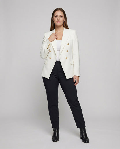 Damen Doppelreiher Blazer mit Schmuckknöpfen - Norvielle