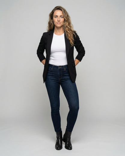 Damen Longblazer Formal Reverskragen - Norvielle
