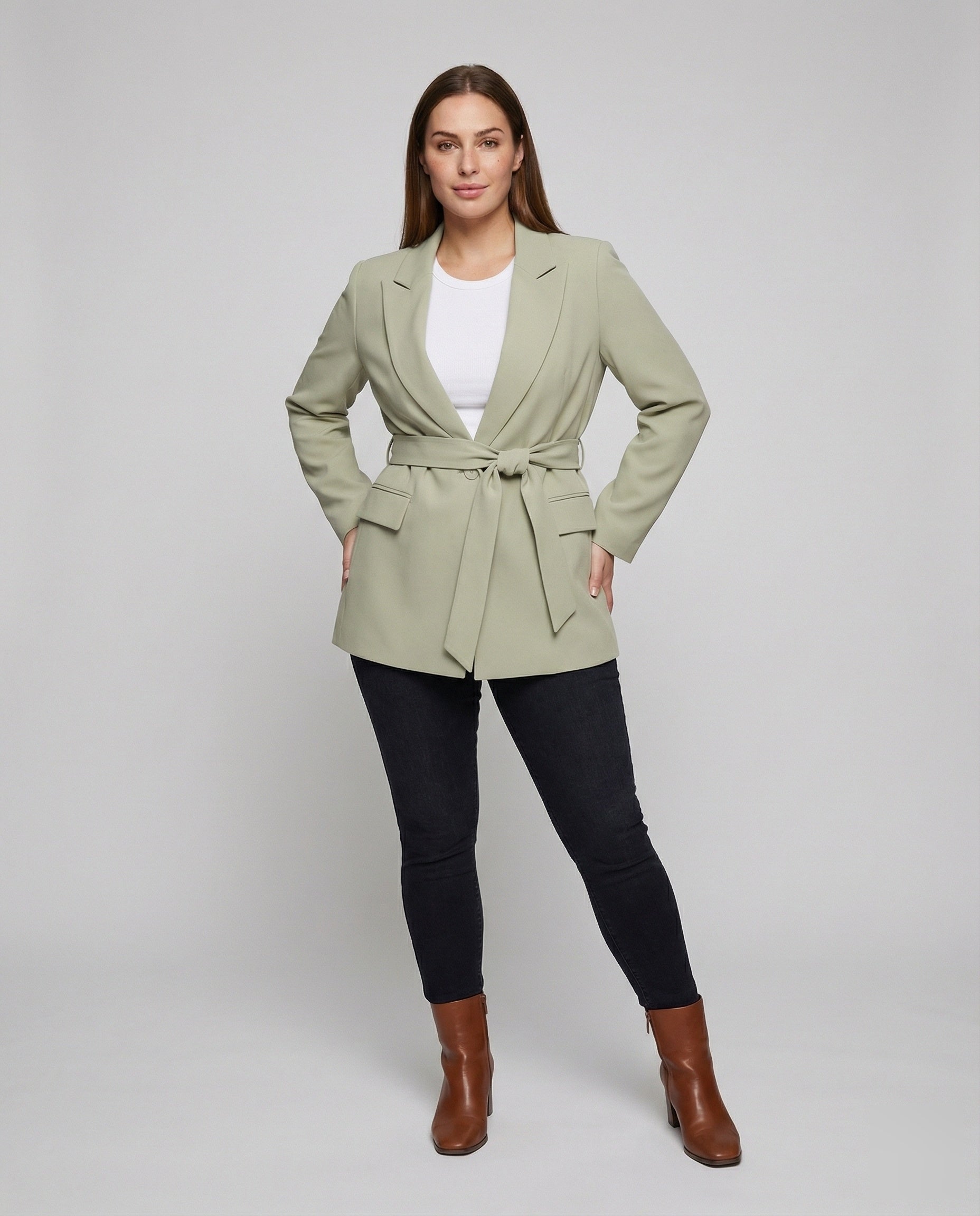 Damen Reversblazer mit Dekorativer Bindeschleife - Norvielle